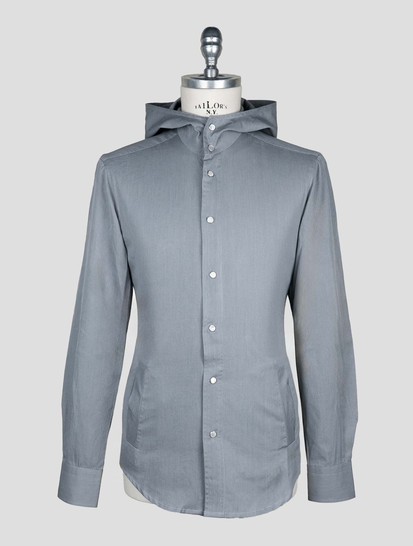 Kiton Gray Cotton Shirt Mariano