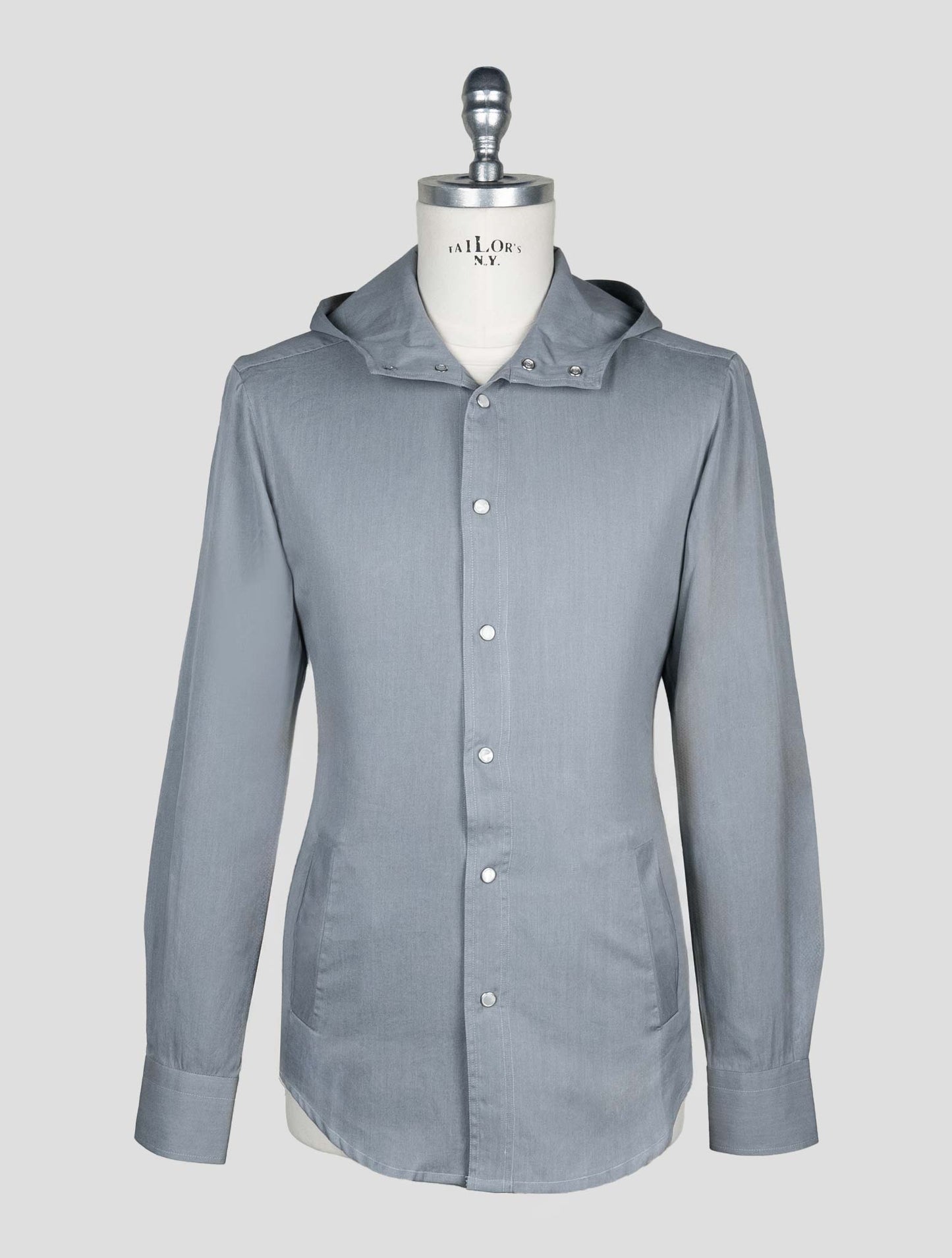 Kiton Gray Cotton Shirt Mariano