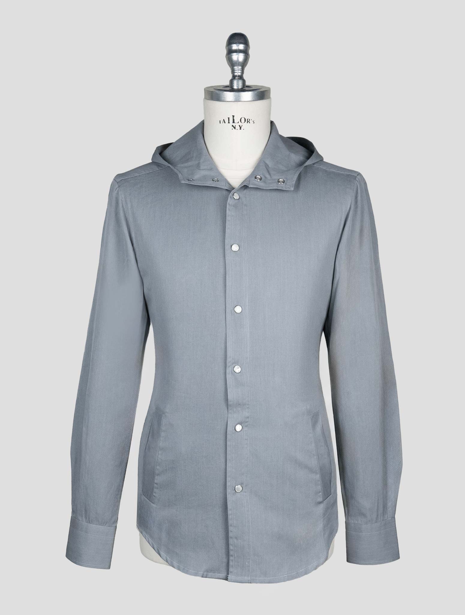 Kiton Gray Cotton Shirt Mariano