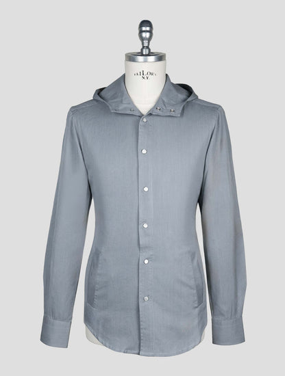 Kiton Gray Cotton Shirt Mariano