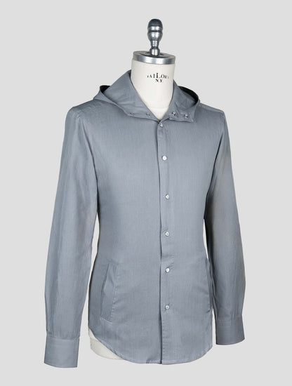 Kiton Gray Cotton Shirt Mariano
