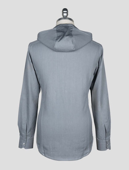 Kiton Gray Cotton Shirt Mariano
