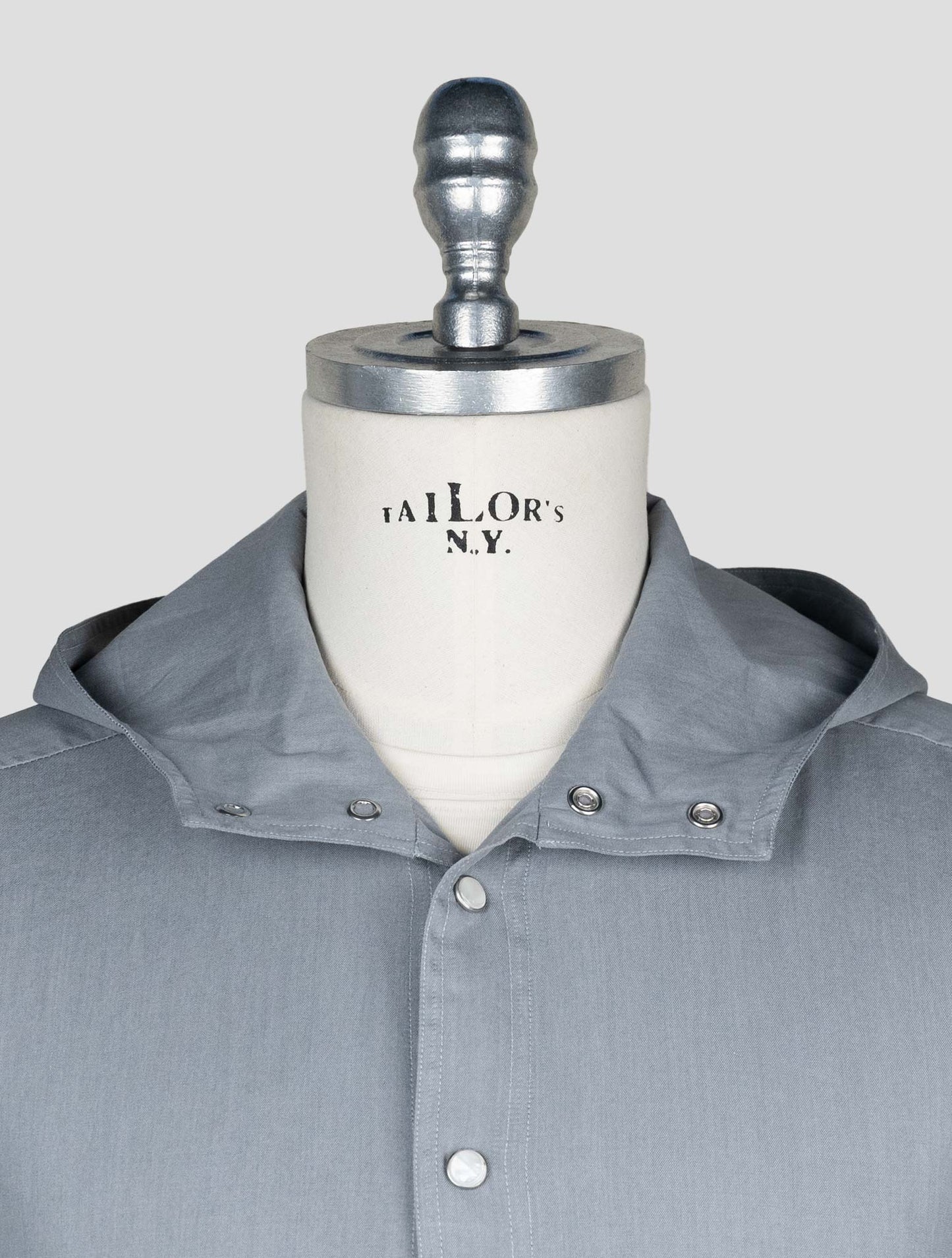 Kiton Gray Cotton Shirt Mariano