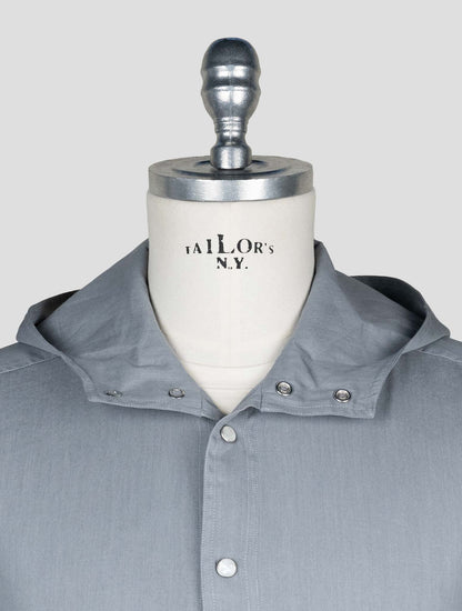 Kiton Gray Cotton Shirt Mariano