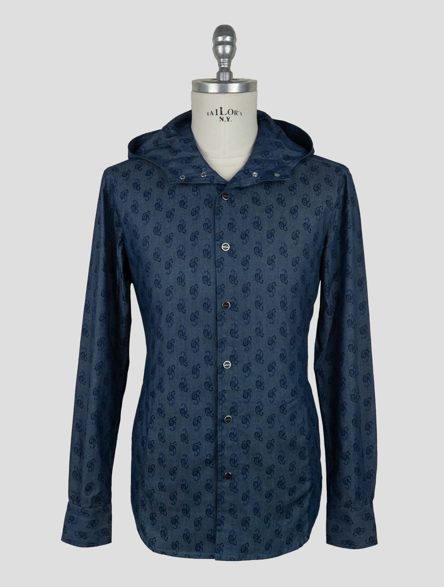 Kiton Blue Cotton  Shirt Mariano