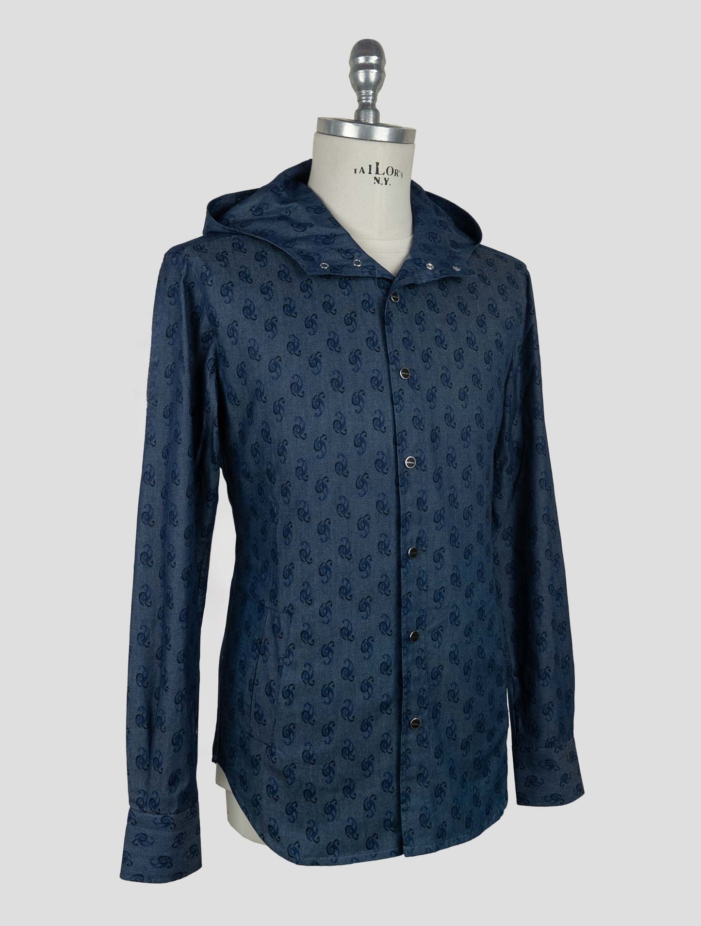 Kiton Blue Cotton  Shirt Mariano