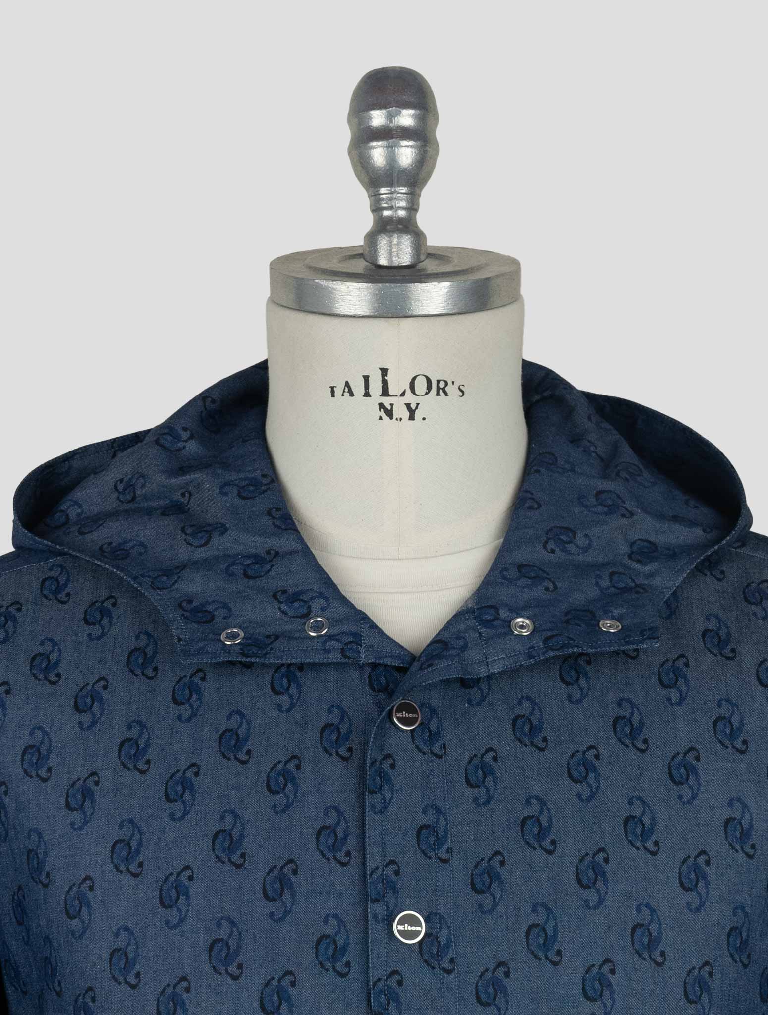 Kiton Blue Cotton  Shirt Mariano