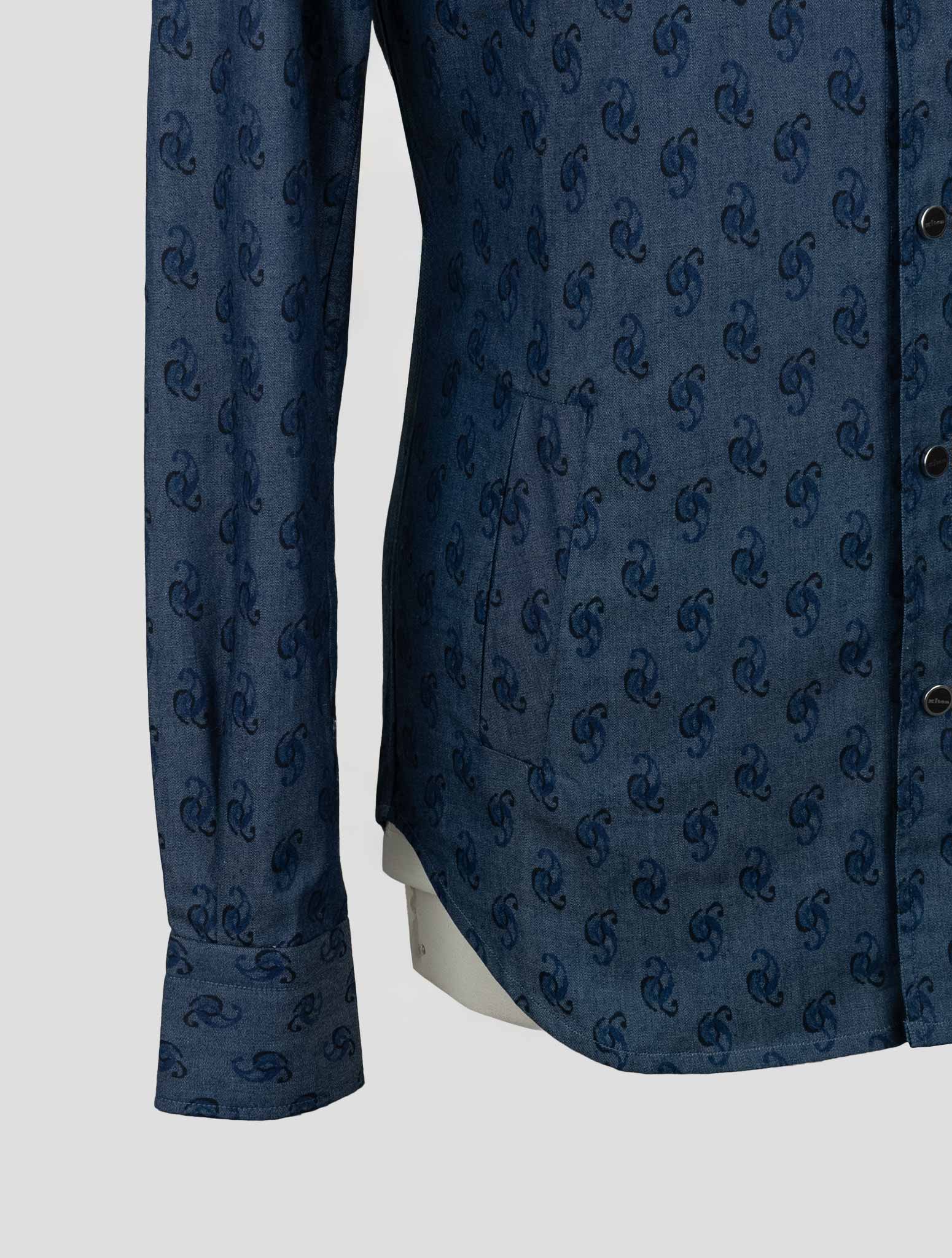 Kiton Blue Cotton  Shirt Mariano