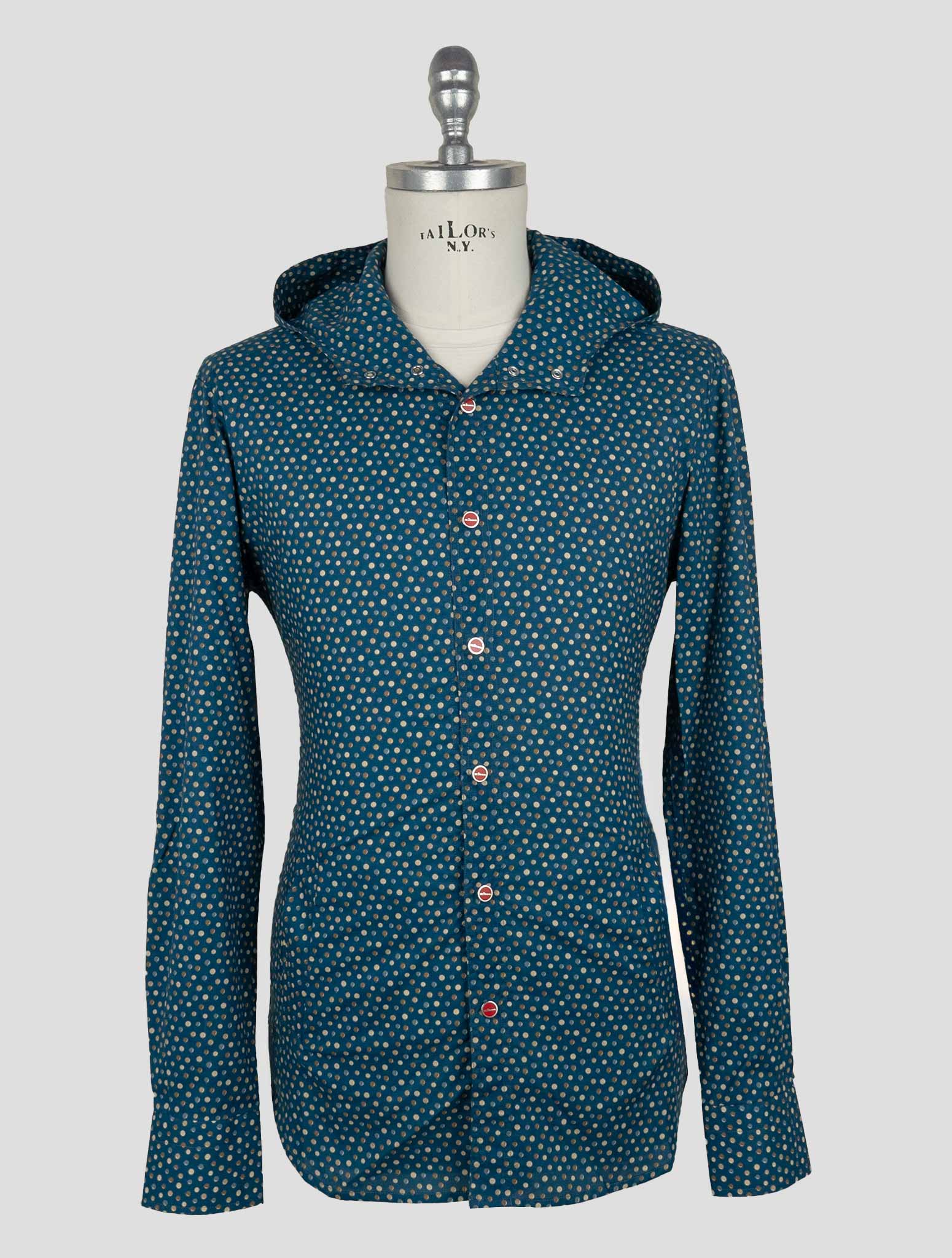 Kiton Blue Cotton  Shirt Mariano