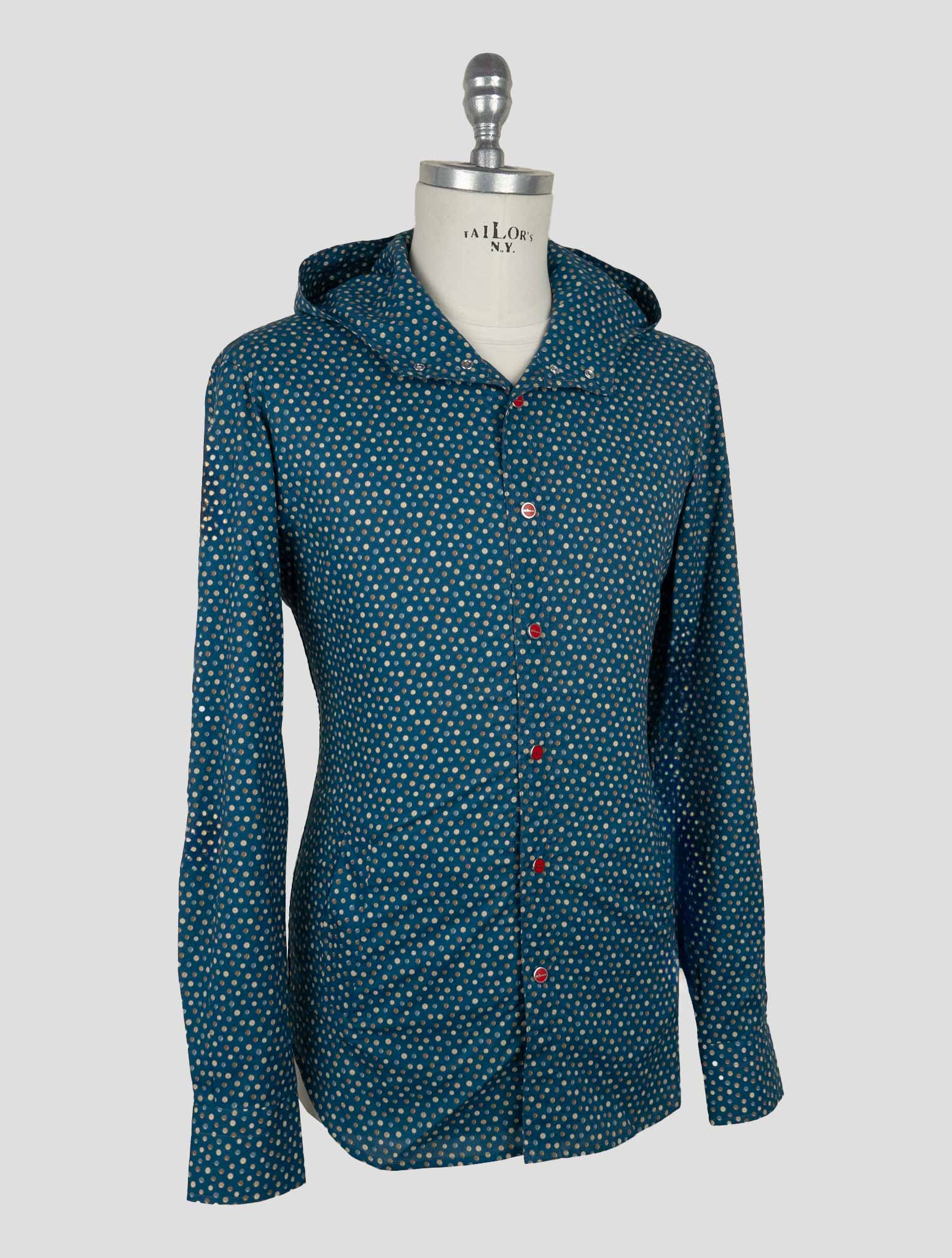 Kiton Blue Cotton  Shirt Mariano
