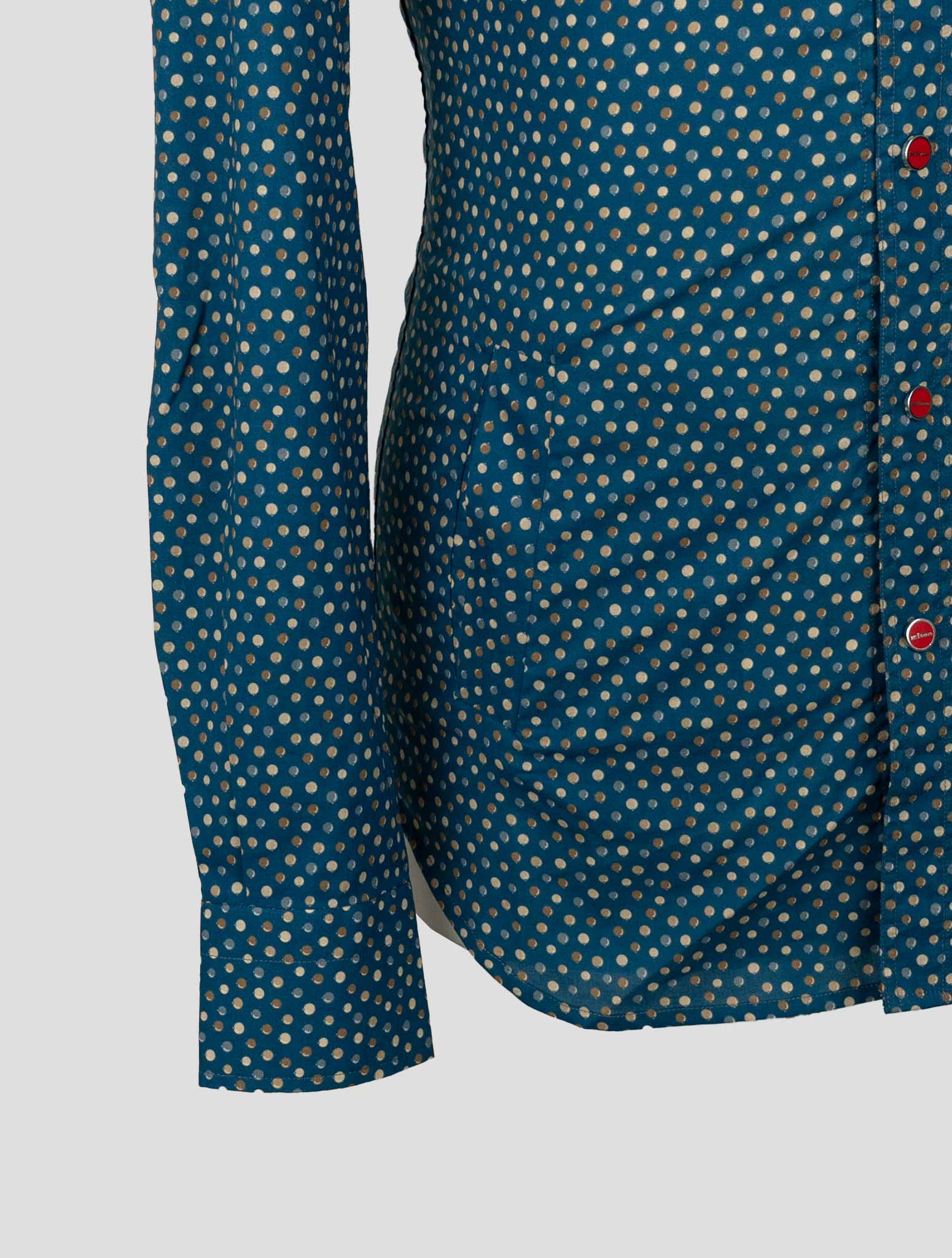 Kiton Blue Cotton  Shirt Mariano