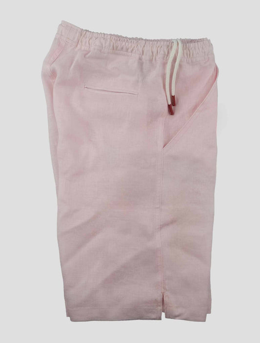 Kiton Pink Linen Short Pants