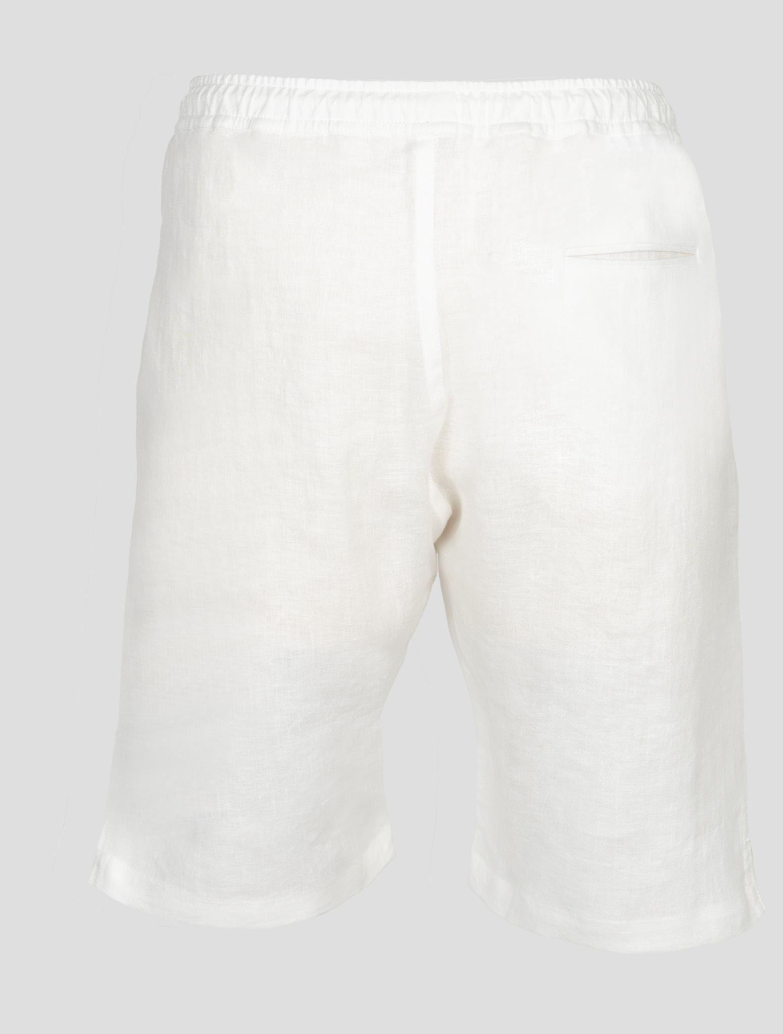 Kiton White Linen Short Pants