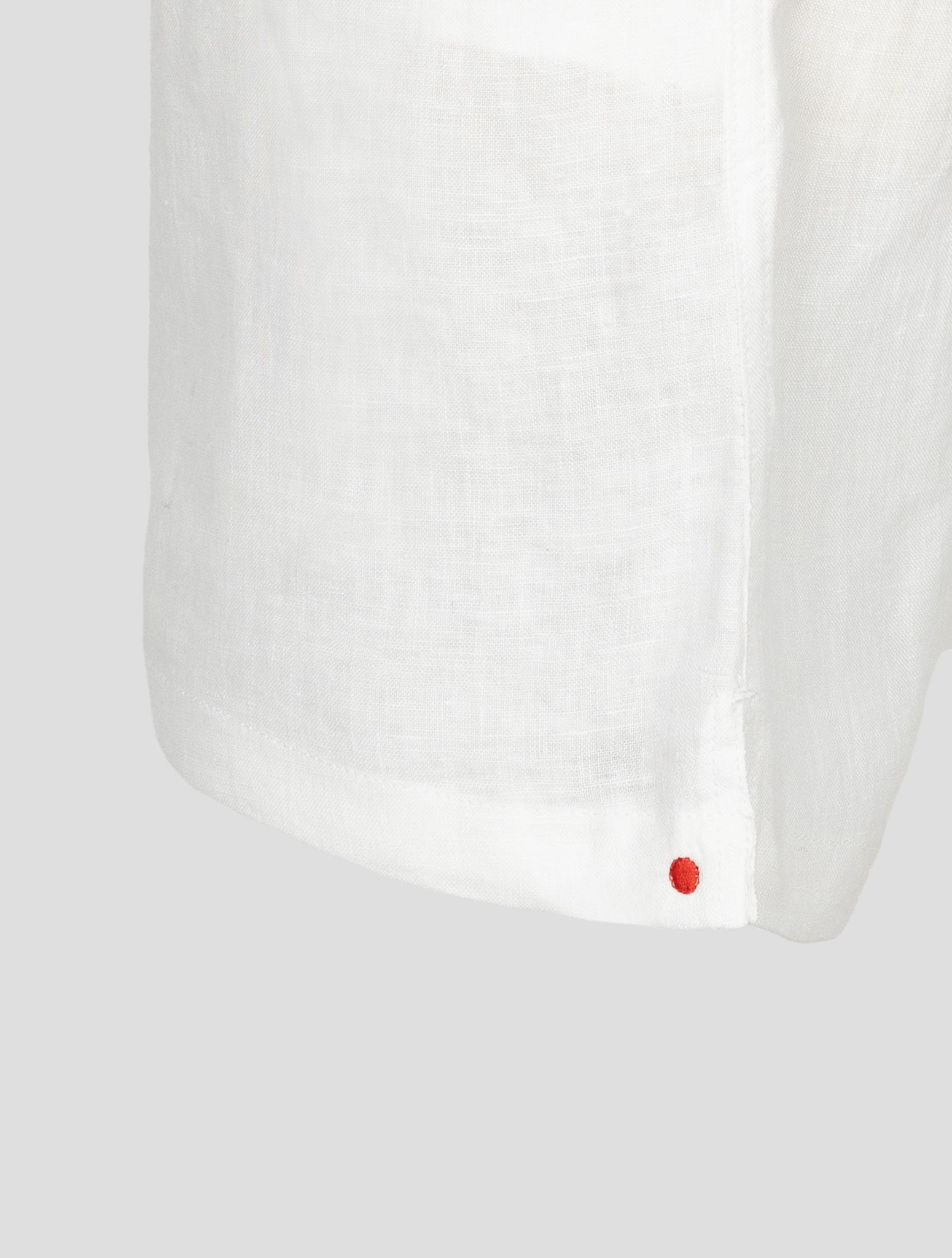 Kiton White Linen Short Pants