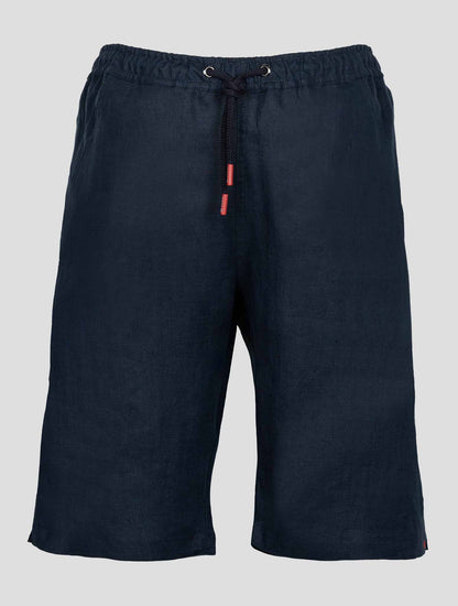 Kiton Blue Linen Short Pants