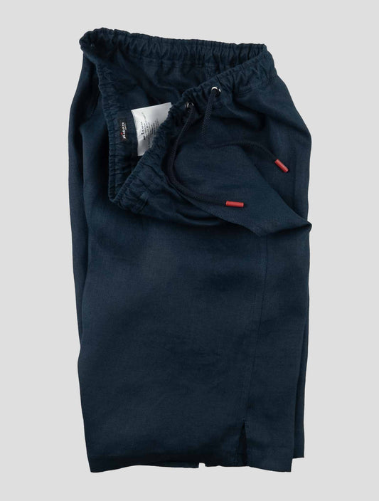 Kiton Blue Linen Short Pants