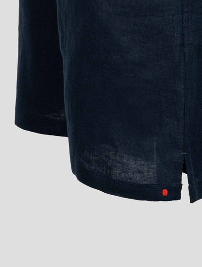 Kiton Blue Linen Short Pants
