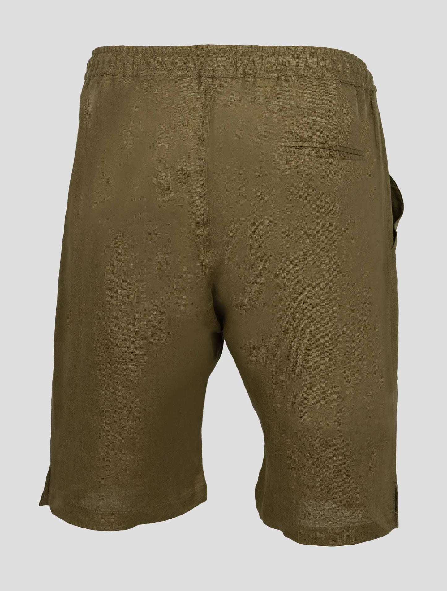Kiton Green Linen Short Pants
