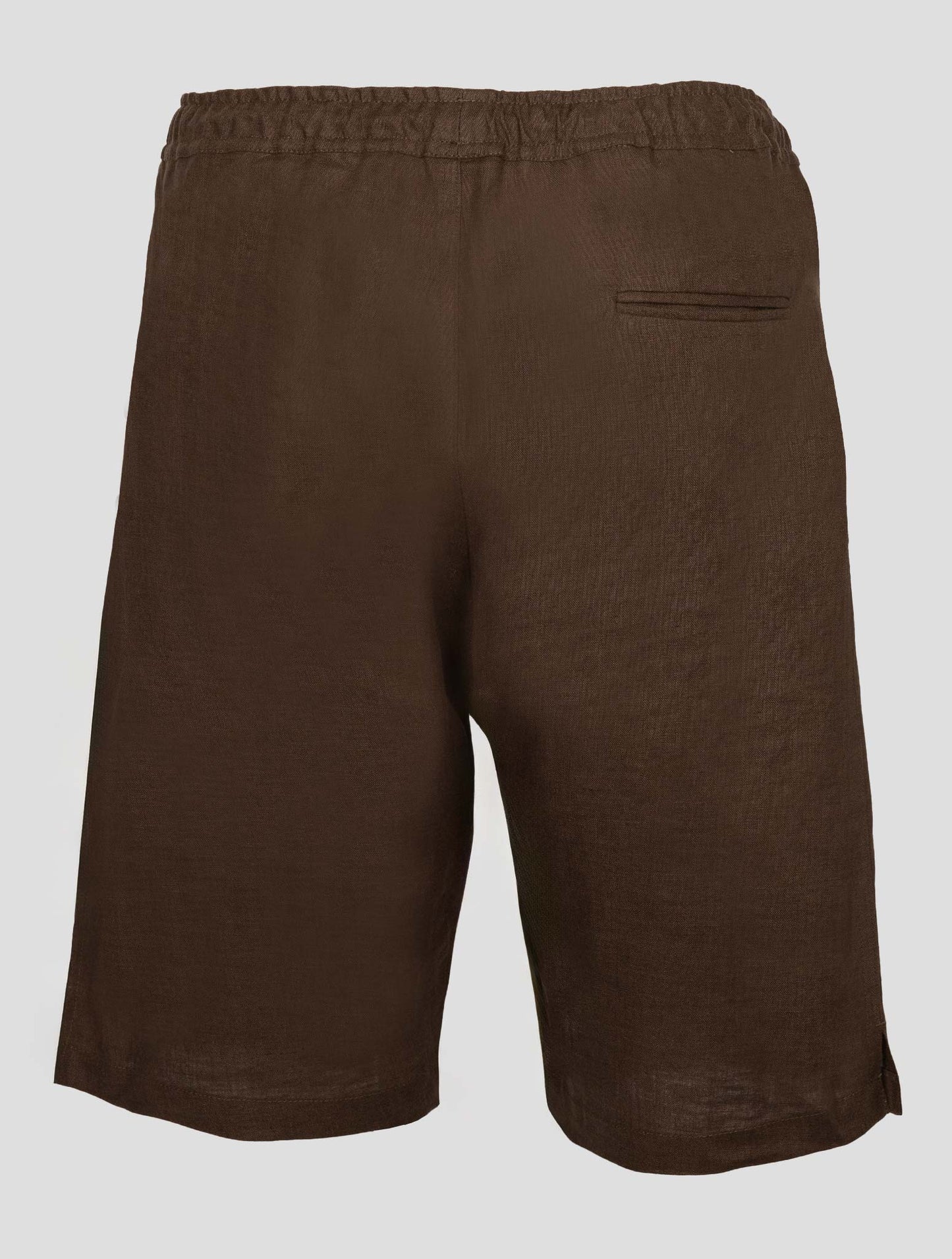 Kiton Brown Linen Short Pants