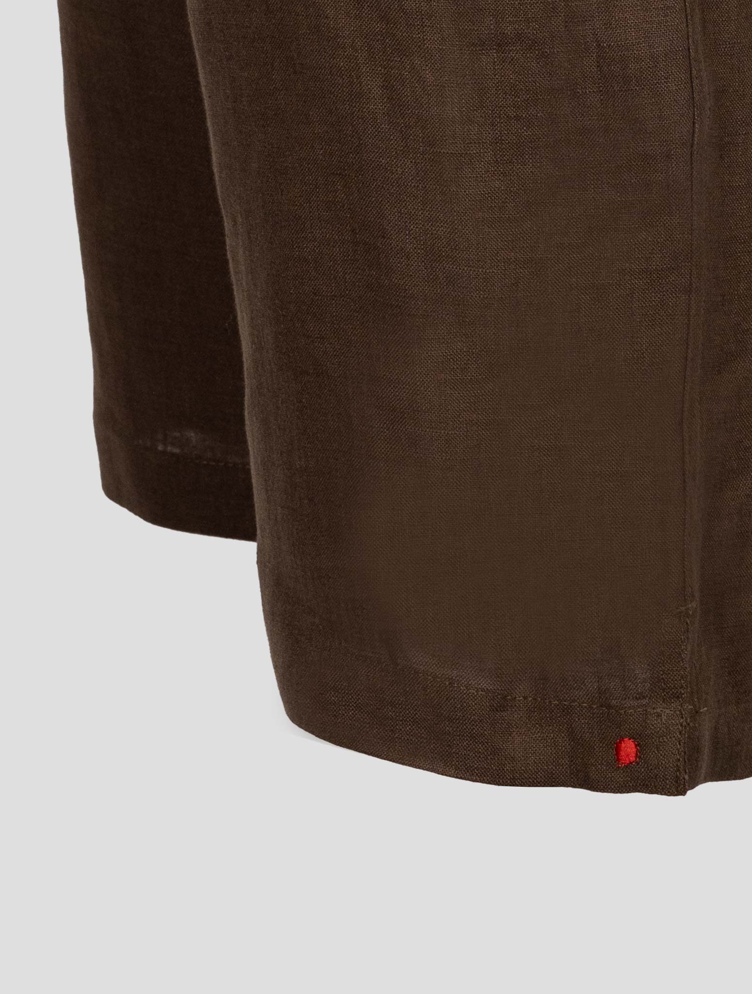 Kiton Brown Linen Short Pants