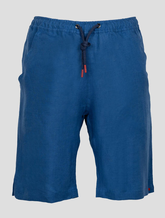 Kiton Light Blue Linen Short Pants
