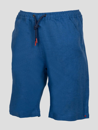 Kiton Light Blue Linen Short Pants