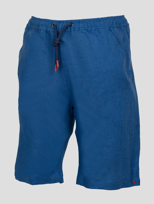 Kiton Light Blue Linen Short Pants