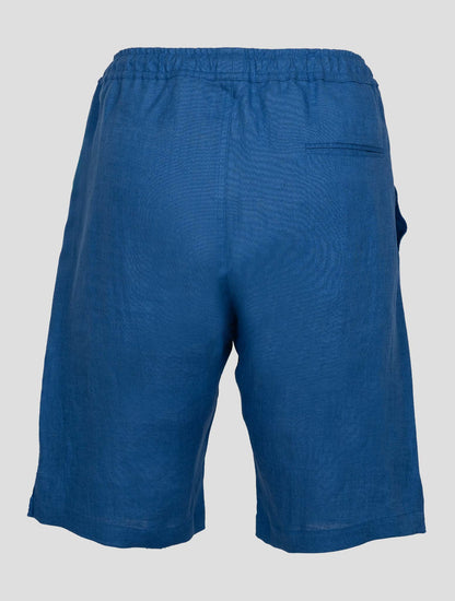 Kiton Light Blue Linen Short Pants