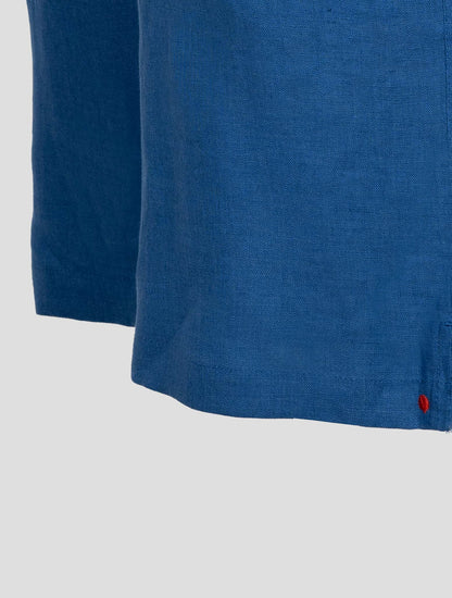 Kiton Light Blue Linen Short Pants