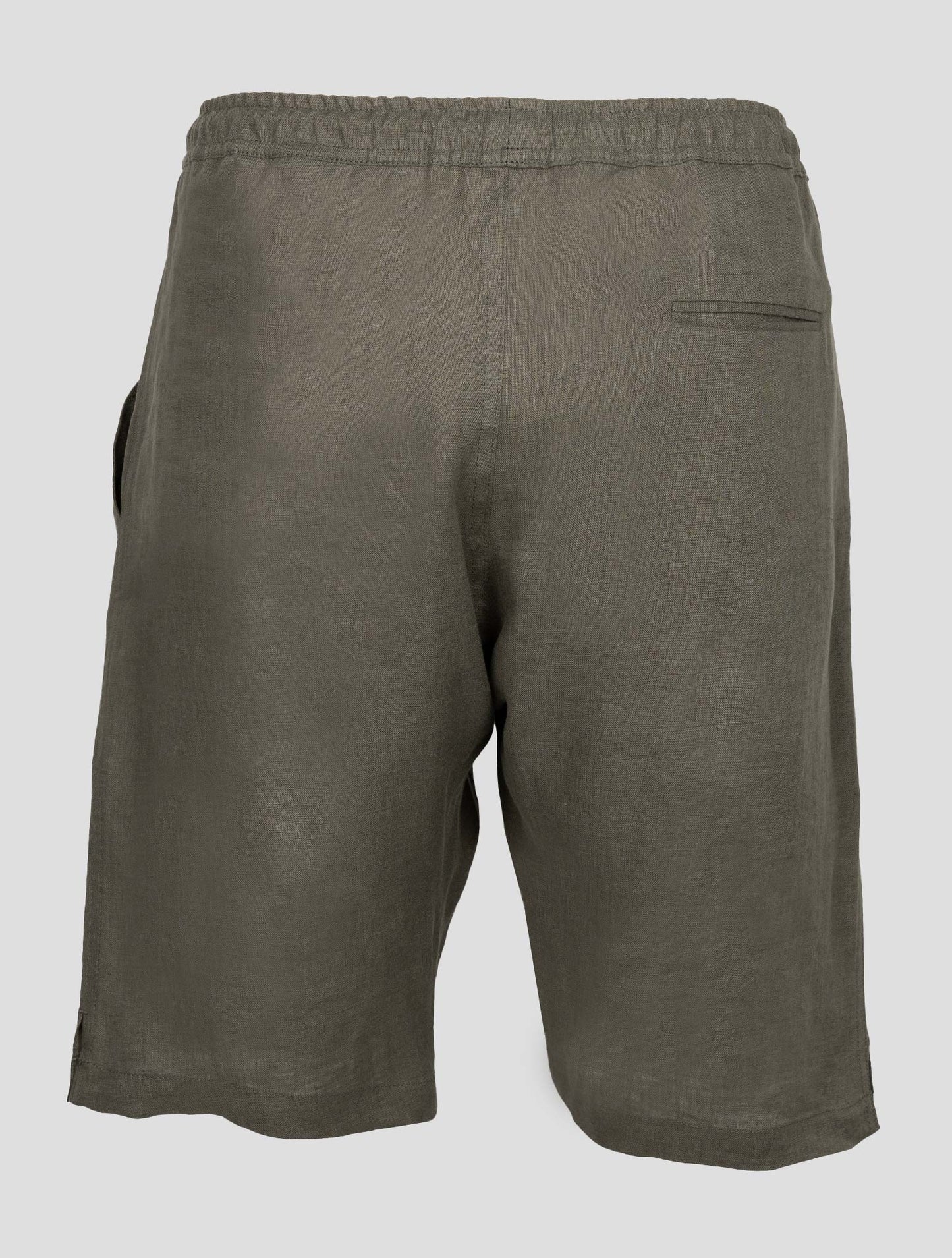 Kiton Taupe Linen Short Pants