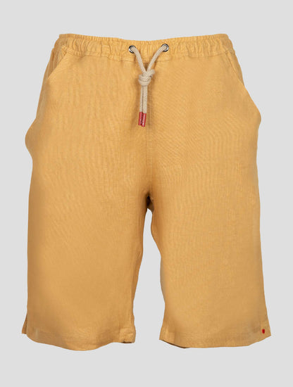 Kiton Yellow Linen Short Pants