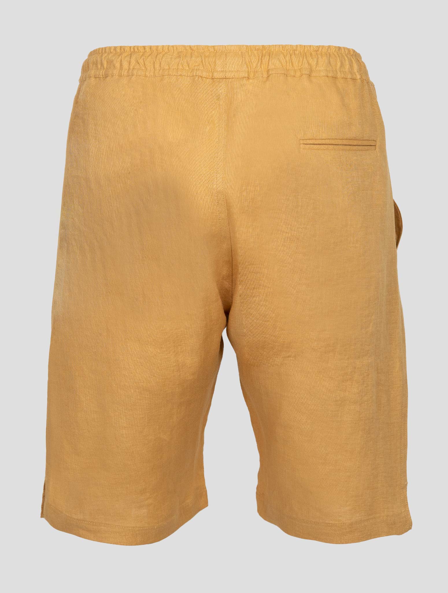 Kiton Yellow Linen Short Pants
