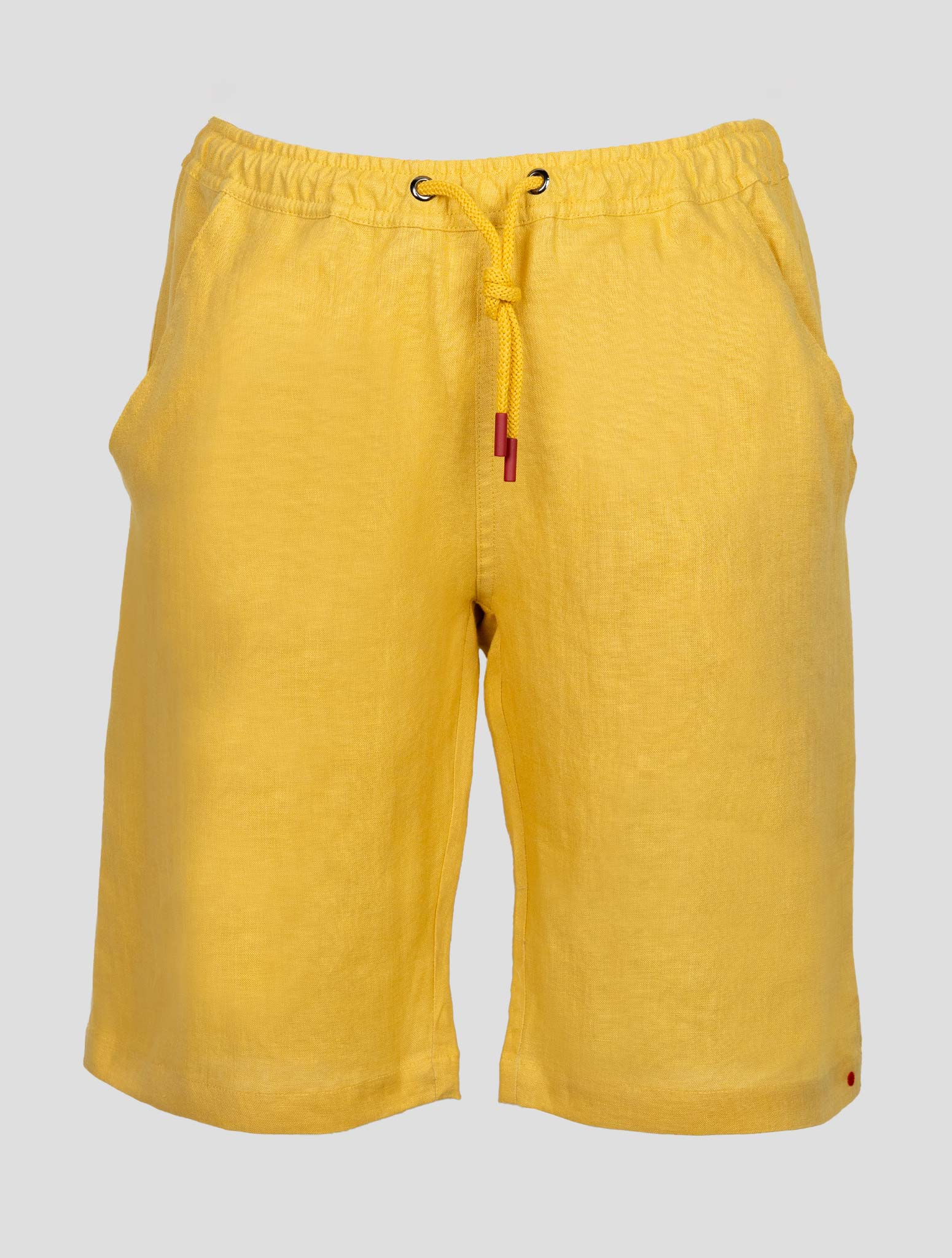 Kiton Yellow Linen Short Pants