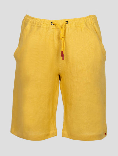 Kiton Yellow Linen Short Pants