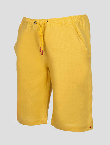 Kiton Yellow Linen Short Pants