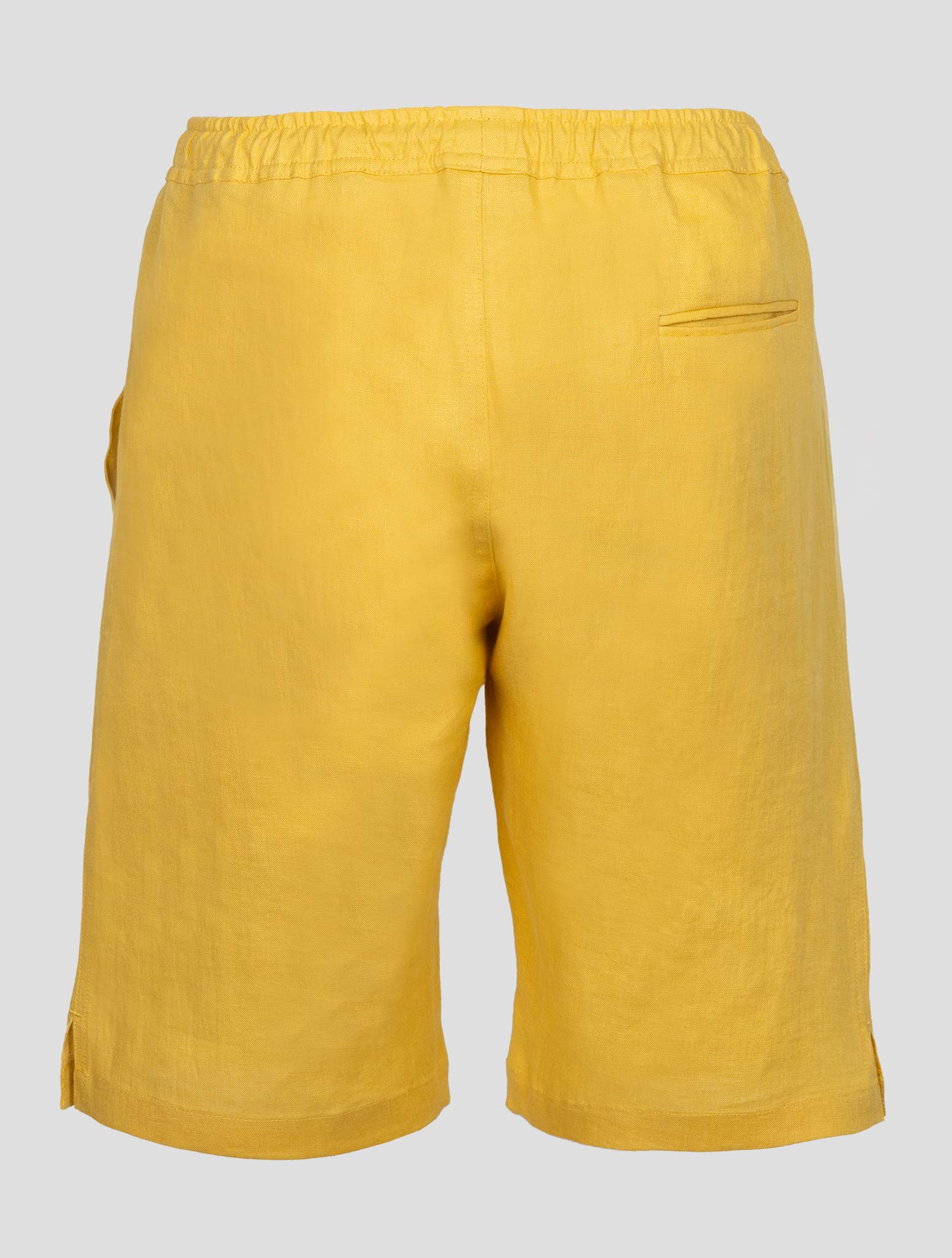 Kiton Yellow Linen Short Pants