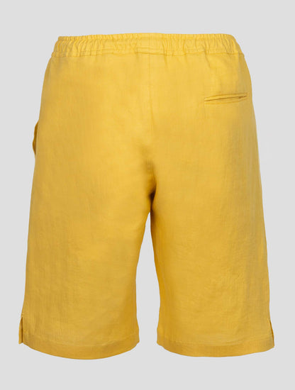 Kiton Yellow Linen Short Pants