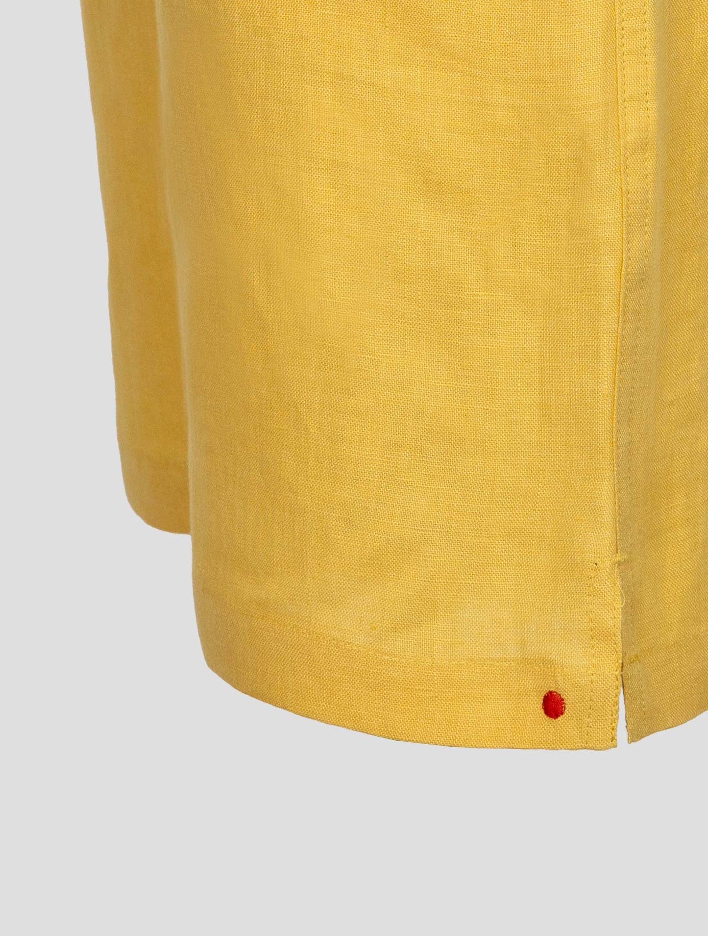Kiton Yellow Linen Short Pants