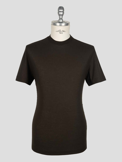 Kired Dark Brown Cotton T-Shirt