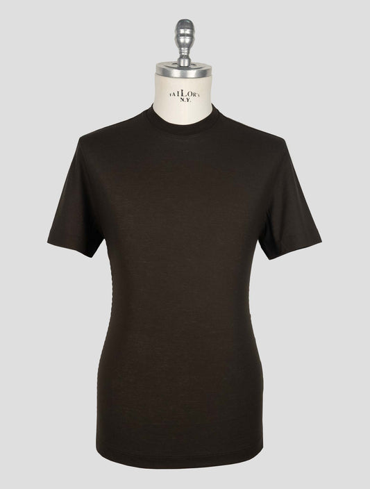 Kired Dark Brown Cotton T-Shirt