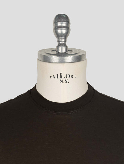 Kired Dark Brown Cotton T-Shirt