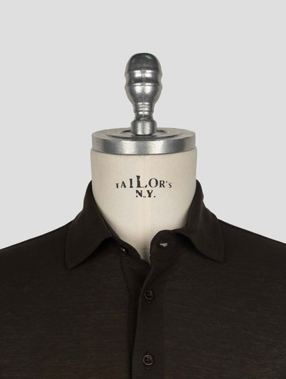 Kired Dark Brown Cotton Polo