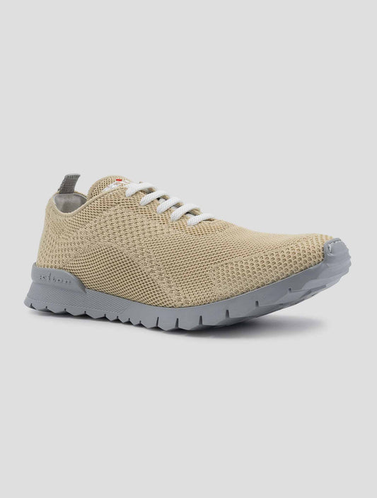 Kiton Beige Cotton Ea Sneakers