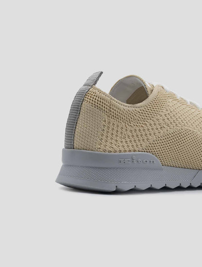 Kiton Beige Cotton Ea Sneakers