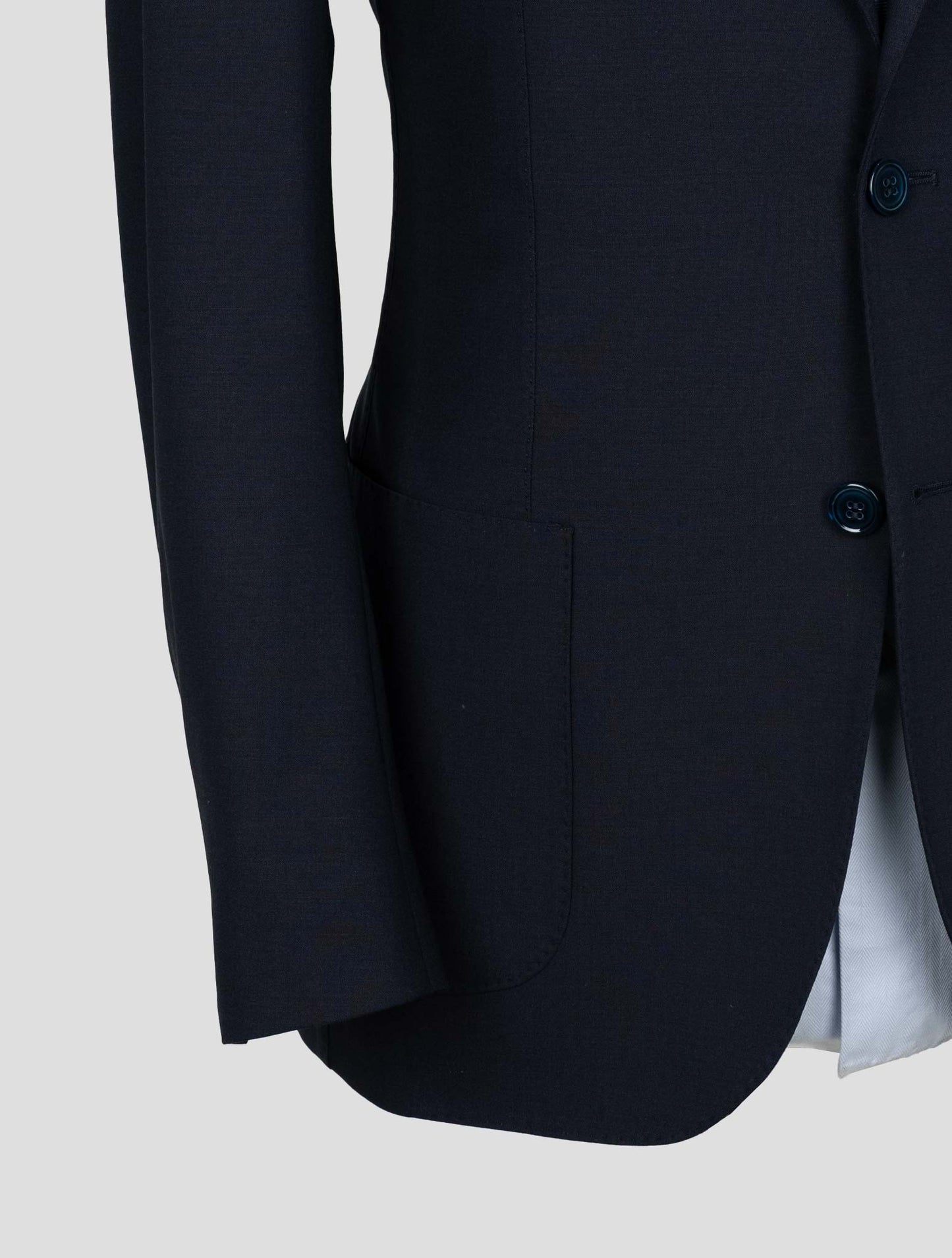 Sartorio Napoli Dark Blue Virgin Wool Ea Suit