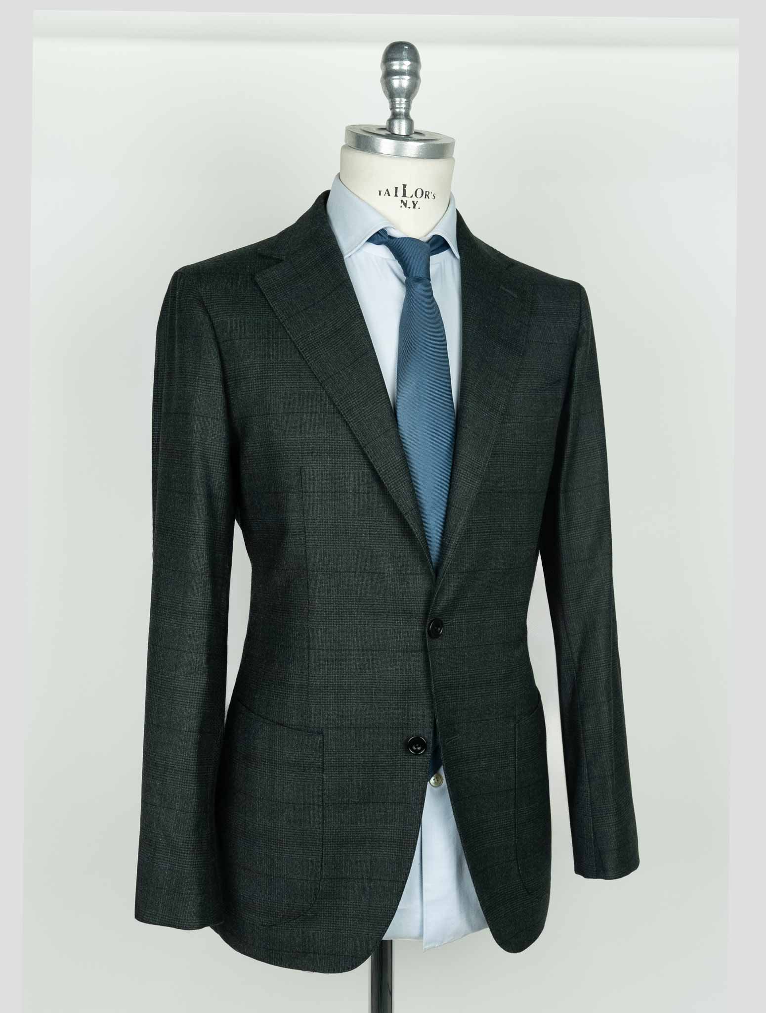 Sartorio Napoli  Green Virgin Wool Silk Pa Ea Suit