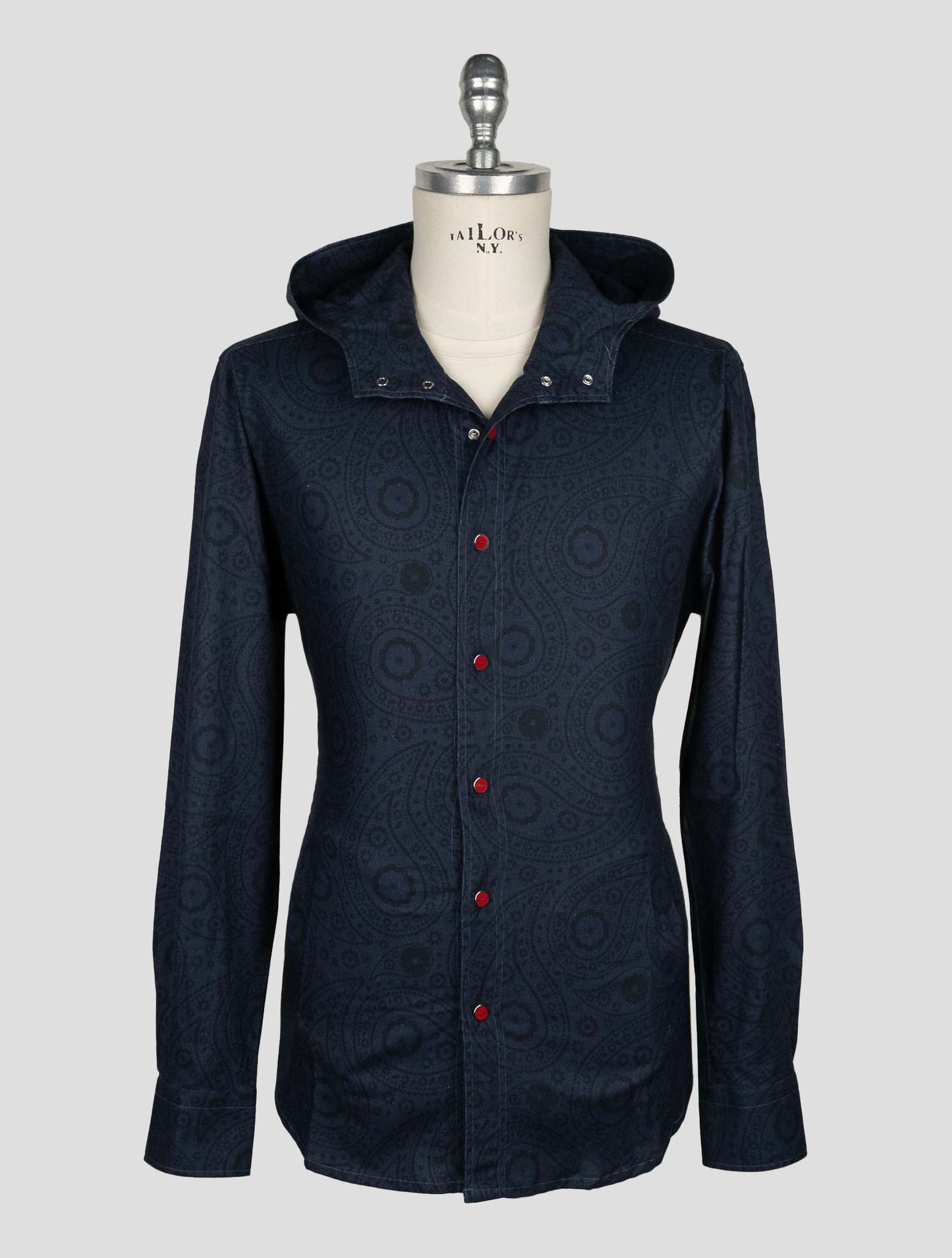 Kiton Blue Cotton Shirt Mariano