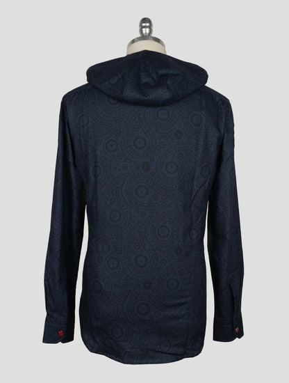 Kiton Blue Cotton Shirt Mariano