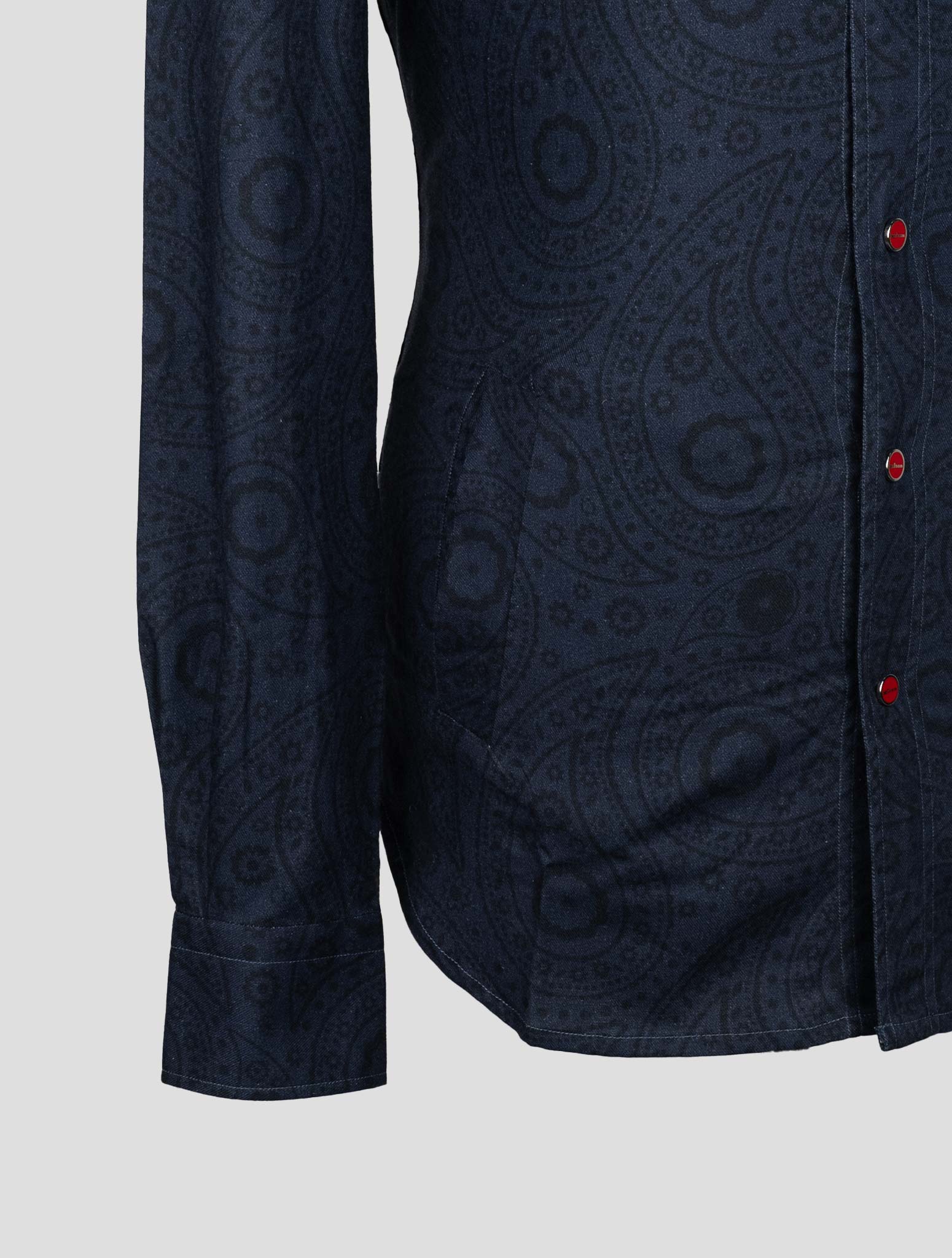 Kiton Blue Cotton Shirt Mariano