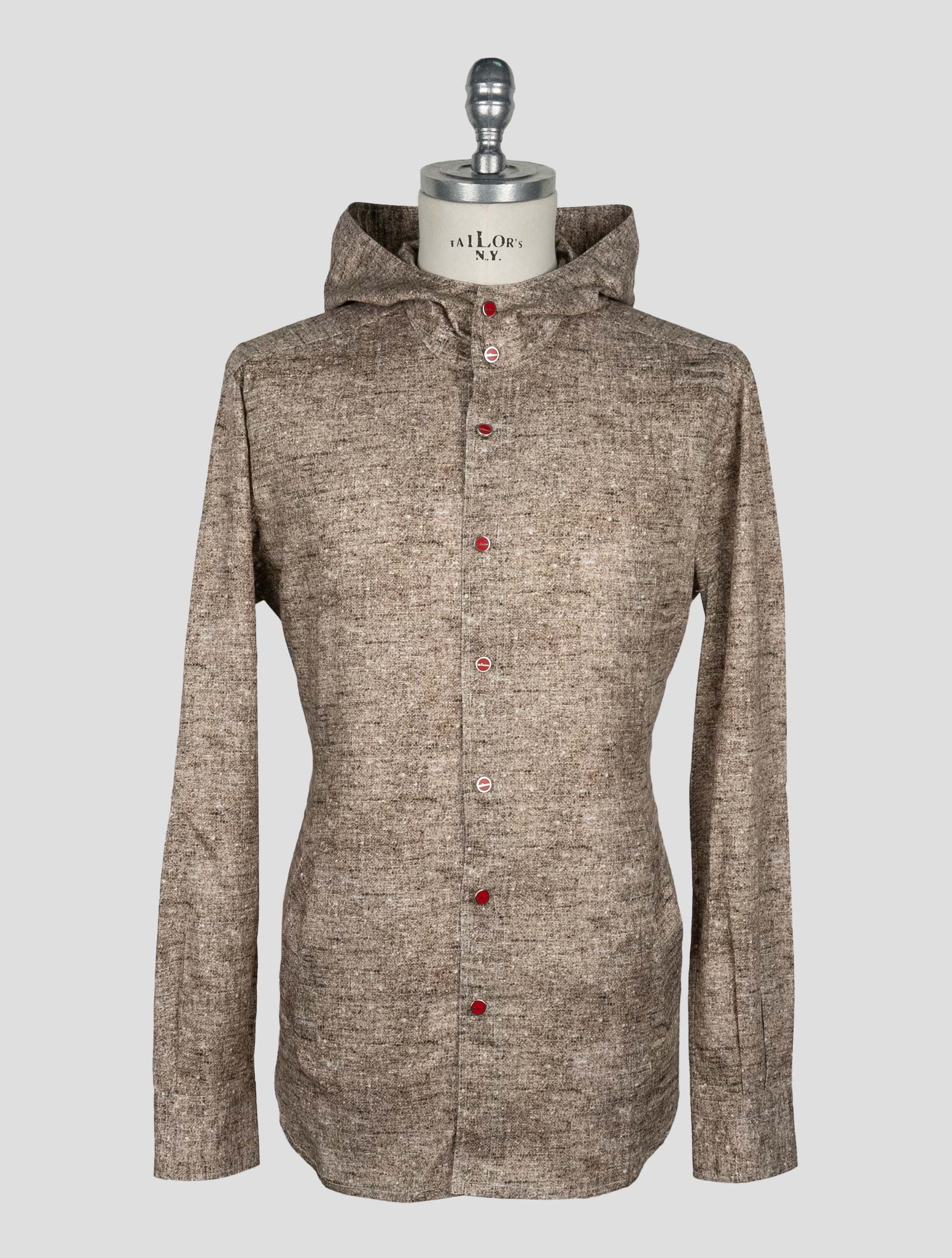 Kiton Brown Cotton Shirt Mariano